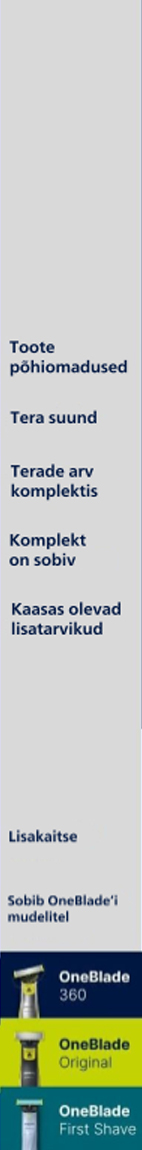 OneBlade&acute;i vahetusterad